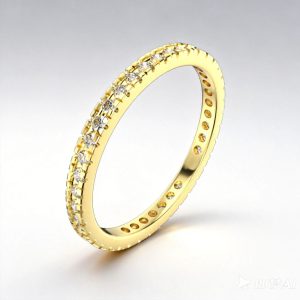 10K Solid Gold Marquise Cut Moissanite Ring