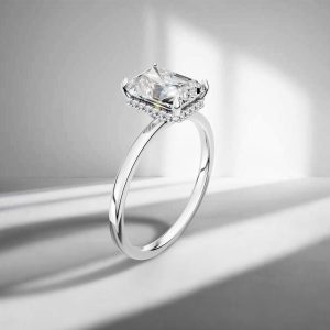 10K Gold Ring with Radiant Cut Center Stone