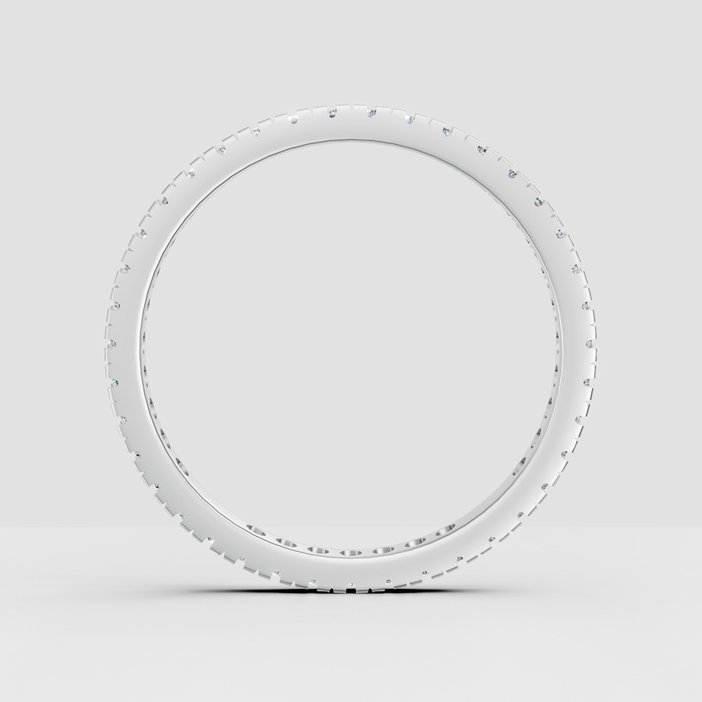 PT950 Ring with Round Cut Gems - Image 3