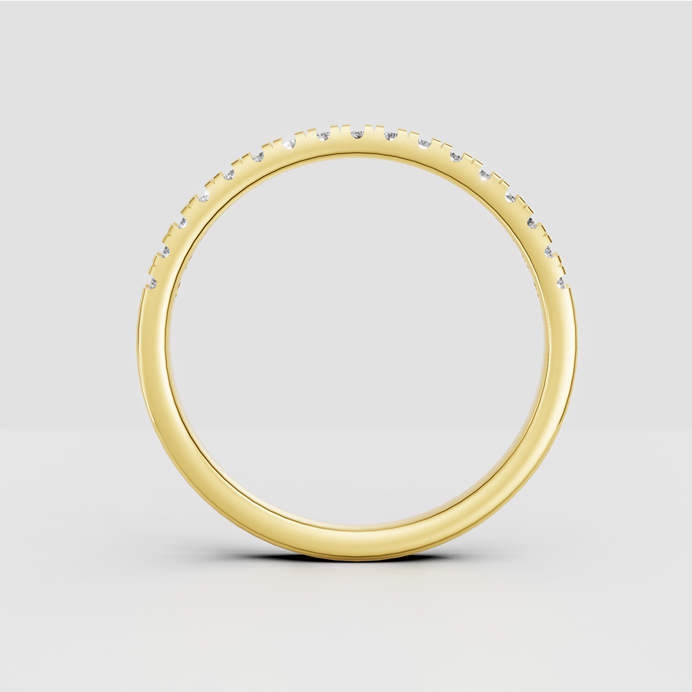 18K Gold Ring with Round Cut Gems - Image 3